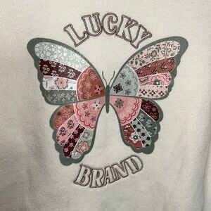 Lucky Brand Girls Beautiful Butterfly sweatshirt and leggings set